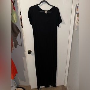 Black maxi t shirt dress size large